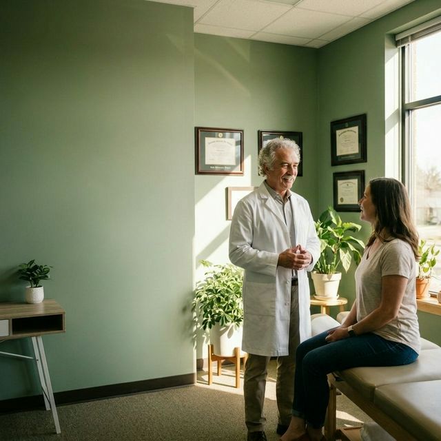 Dr. Terebelo with a patient in his Southfield chiropractic office
